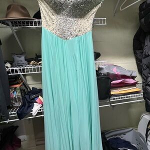 Mint Green Evening Prom Pageant Dress